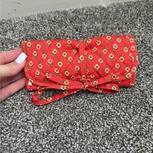 Vera Bradley Jewelry Roll in Tiny Poppies